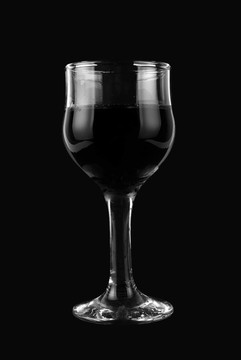 黑白葡萄酒杯