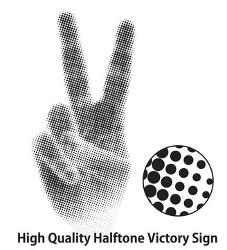 高質(zhì)量的半色調(diào)的手