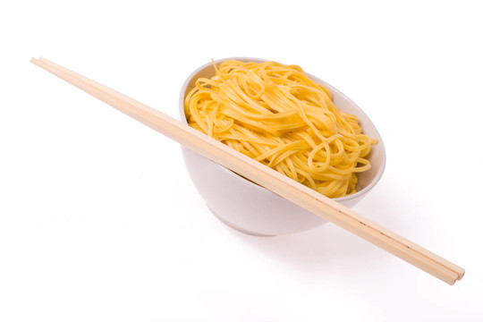 筷子；碗和面條