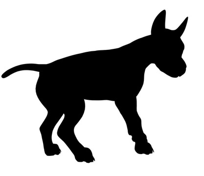 小狗插圖剪影