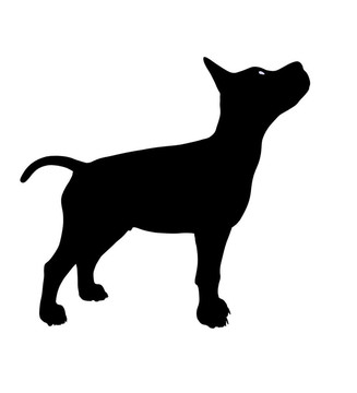 小狗插圖剪影