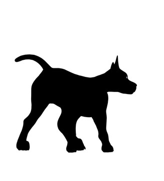 小狗插圖剪影