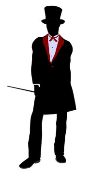 男魔術(shù)師插圖剪影