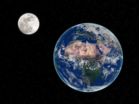 地球和Moon