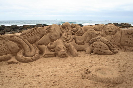 海灘上的沙子藝術(shù)