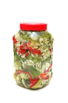 白底隔離泡菜壇子
