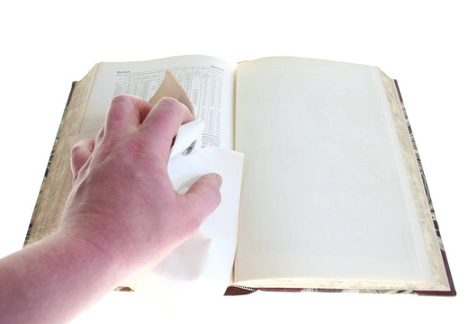 白色的手和書
