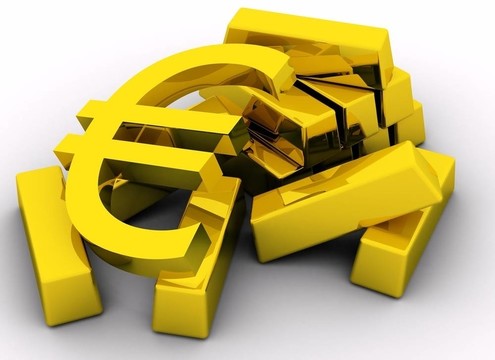 白色背景上的金條和金簽。