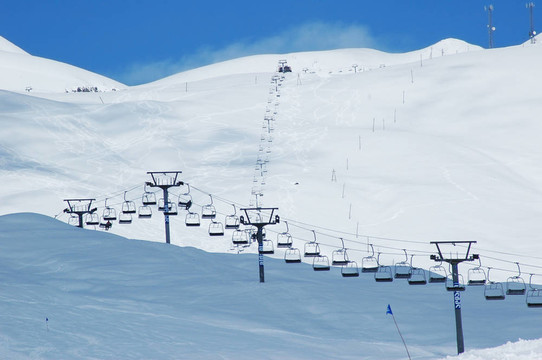 在山-格魯吉亞skilifts；Gudauri