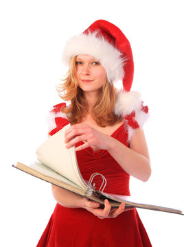 Santa小姐在做紙
