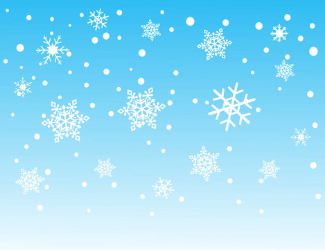 藍(lán)色背景上的雪花