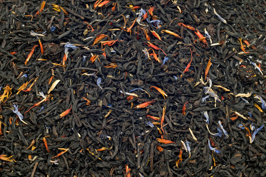 紅茶葉子的特寫