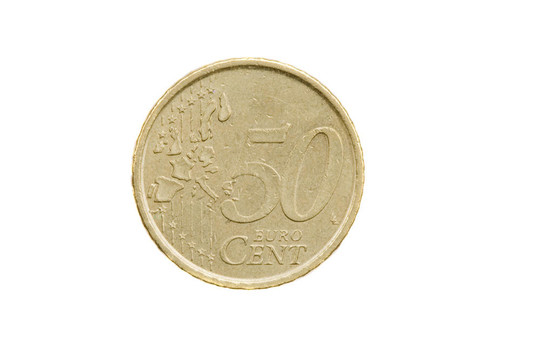 歐元五十美分的貨幣