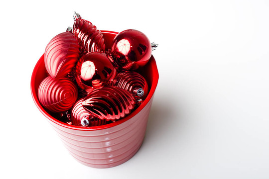 一束圣誕紅閃亮裝飾飾品