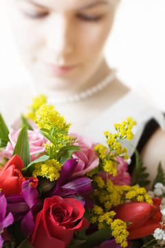 女人與花