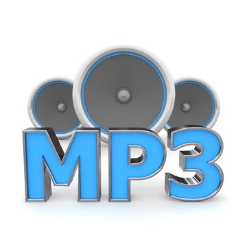 揚聲器的MP3 -藍色