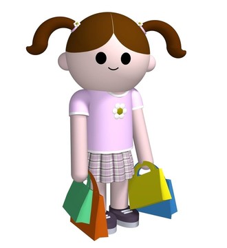 女孩購(gòu)物