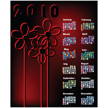 2010日歷卡
