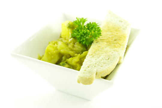 在一個(gè)白碗里
