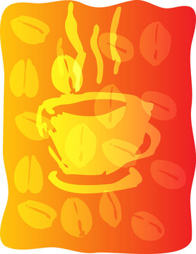咖啡插圖杯