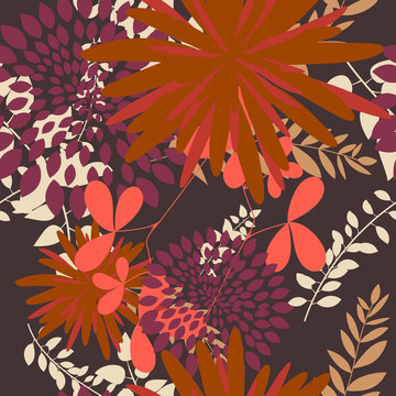 無(wú)縫背景花