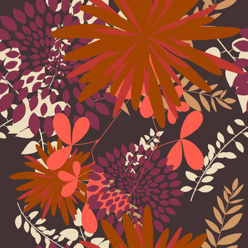 無(wú)縫背景花