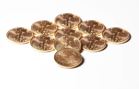 白色鉆石形金幣