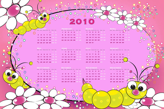 2010日歷與蠐螬