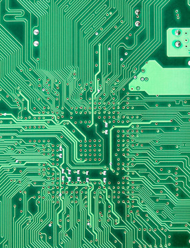 背景從綠色電路板靠攏