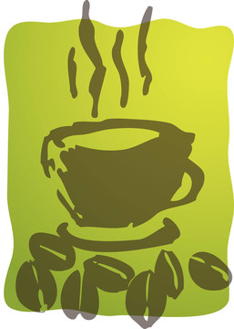 咖啡插圖杯