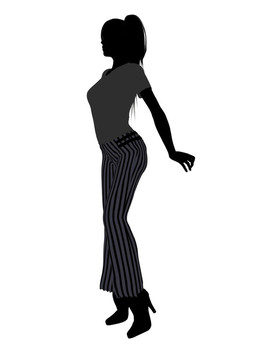 女性辦公室插圖剪影