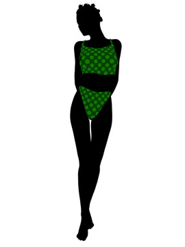 美國黑人女性泳裝剪影