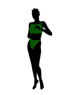 美國黑人女性泳裝剪影