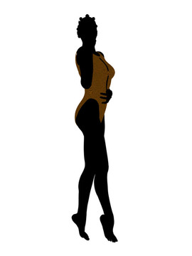美國黑人女性泳裝剪影