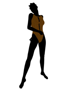 美國黑人女性泳裝剪影