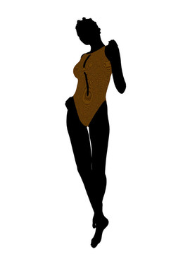 美國黑人女性泳裝剪影