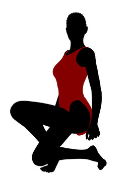 美國(guó)黑人女性泳裝剪影