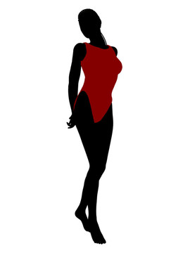 美國黑人女性泳裝剪影