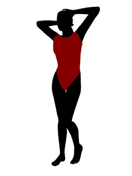 美國(guó)黑人女性泳裝剪影