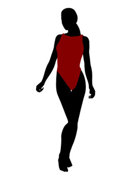 美國(guó)黑人女性泳裝剪影