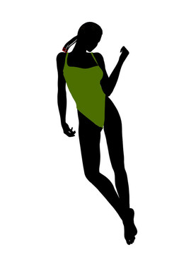 美國黑人女性泳裝剪影