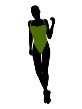 美國黑人女性泳裝剪影