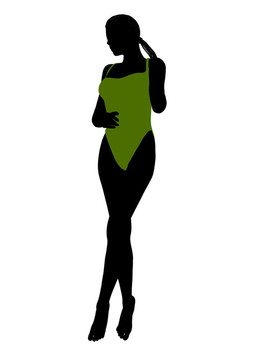 美國黑人女性泳裝剪影