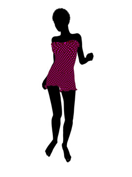 美國(guó)黑人女性泳裝剪影