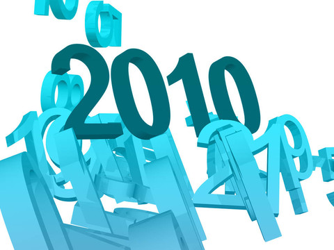 2010數(shù)；新年設(shè)計