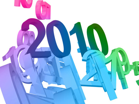 2010數(shù)；新年設(shè)計(jì)