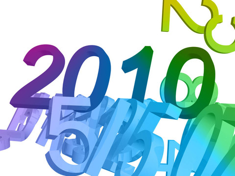 2010數(shù)；新年設(shè)計(jì)