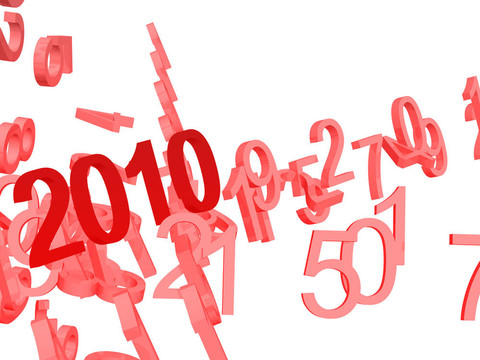 2010數(shù)；新年設(shè)計(jì)