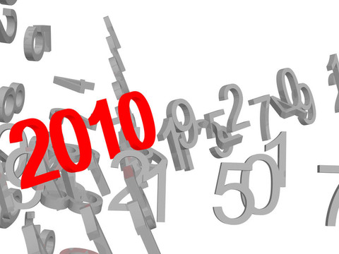 2010數(shù)；新年設(shè)計(jì)