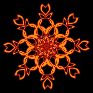 抽象花的插圖